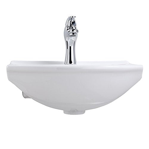 RENOVATORS Supply Manufacturing Tahoe 17-3/4 in. Wall Mounted Bathroom Sink in White with Overflow 21855