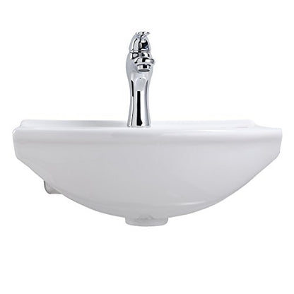 RENOVATORS Supply Manufacturing Tahoe 17-3/4 in. Wall Mounted Bathroom Sink in White with Overflow 21855