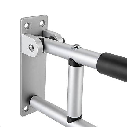Foldable Toilet Grab Bar 23.6 inch, 120kg Capacity, Wall Mounted Toilet Safety Support for Handicap Elderly Seniors Disabled, Handicap Safety Rail Bathtub Grab Bars Rails