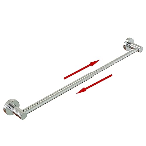 Towel Bar - Adjustable 304 Stainless Steel Towel Holder for Bathroom | Sturdy and Rustproof Wall Mounted Towel Rack for Bathroom Accessories(11.8inch-22.6inch) , Silver - color: Silver