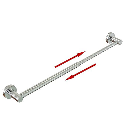 Towel Bar - Adjustable 304 Stainless Steel Towel Holder for Bathroom | Sturdy and Rustproof Wall Mounted Towel Rack for Bathroom Accessories(11.8inch-22.6inch) , Silver - color: Silver