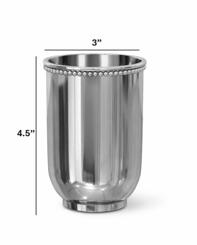 Toothbrush Holder, Tumbler Cup, Stainless Steel Rinse Cup, Shiny Bathroom Cup, Vanity Countertop Organizer for Makeup Brushes, Toothpaste, Cotton Swabs, Dorms, RVs
