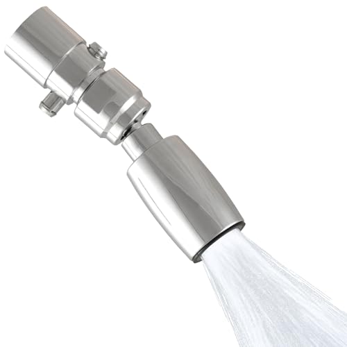 High Sierra® - Solid Metal 1.5 GPM Award Winning, Ultra Low Flow Shower Head with Trickle Valve. Patented Nozzle Never Clogs. Long Nut Hides Shower Arm Threads. Polished Chrome Finish - color: Chrome, size: 1.5 GPM