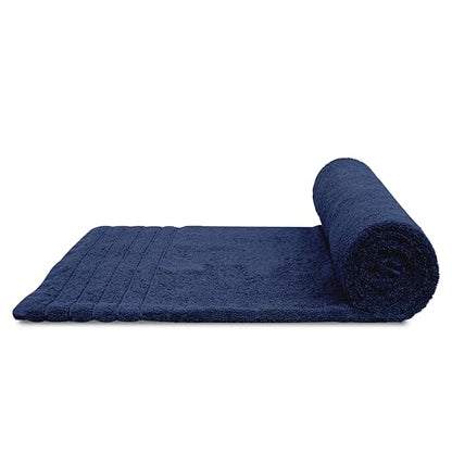 2 Piece Extra Large Bath Sheets 35 x 70 Inches, Navy | 100% Cotton, Larger & Lighter Weight, Quicker to Dry, Super Soft & Absorbent, Oversized Bath Towels - color: Navy