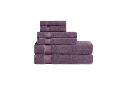 Ozdilek 6-Piece Bath Towel Set, 2 Bath, 2 Hand, 100% Cotton Turkish Towels, 2 Bath Towels (30x60/550 GSM), 2 Hand Towels (16x30/575 GSM), 2 Washcloths (13x13/600 GSM) (Orchid Purple) - color: Orchid