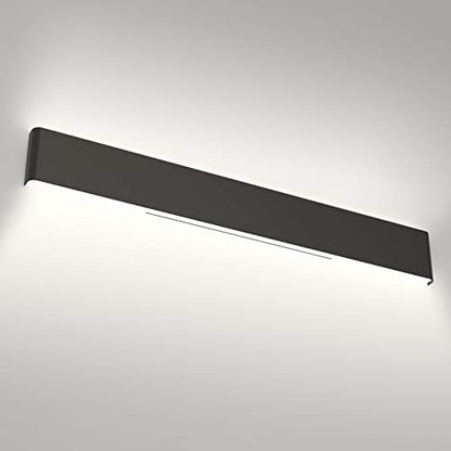 Aipsun 43.3in/40W Modern Black Vanity Light Fixtures LED Black Bathroom Wall Light Up and Down Bathroom Lighting Fixtures White Light 5000K - color: White Light Black, size: 43.3 inch, style: 5000K