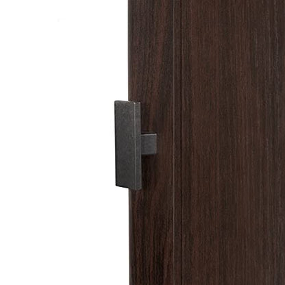 RiverRidge Hayward 2-Door Bathroom Wall Medicine Cabinet, Dark Woodgrain | Open Display Shelf, Adjustable Interior Shelf, Laundry Storage, Wall-Mounted Over the Toilet Space-Saving Cabinet - color: Dark Woodgrain