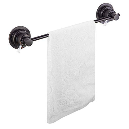 JiePai 16 Inch Suction Cup Towel Bar,Towel Racks for Bathroom,Bronze | Vacuum Suction,No Drill,Removable,Heavy Duty Wall Mount ,For Smooth Surfaces,for Bathroom & Kitchen - color: Suction Towel Bar-16 Inch Rubbed Bronze