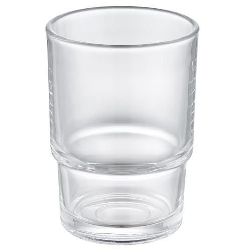 Aomasi Glass Toothbrush Cup for Bathroom Sink, Transparent Mouthwash Holder | Thickened Substantial Glass, Bathroom Tumbler Cup for Daily Drinking Water, Easy to Clean, Toothbrush Holder Replacement - color: Transparent