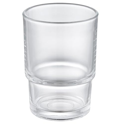 Aomasi Glass Toothbrush Cup for Bathroom Sink, Transparent Mouthwash Holder | Thickened Substantial Glass, Bathroom Tumbler Cup for Daily Drinking Water, Easy to Clean, Toothbrush Holder Replacement - color: Transparent
