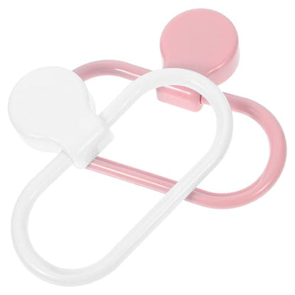 2pcs Self-Adhesive Plastic Hand Towel Holder No Drill Towel Ring for Bathroom and Kitchen Wall Mount Small Space-Saving