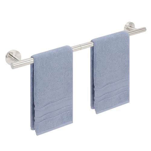 Livabber Bath Towel Bar, 304 Stainless Steel Towel Rack, Heavy Duty Towel Holder Wall Mounted for Bathroom/Kitchen, Usable Hanging Length-20.9 Inch, Total Length-23.7 Inch (Brushed Nickel) - color: Brushed Nickel, size: 24 Inch