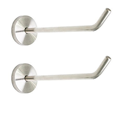 Brushed Stainless Steel Single Heavy Duty Long Coat Hook Robe Hanger Wall Mount Hook, Fit for Kitchen,Bedroom,Living Room, Bathroom,Closets and Garage Storage (5-4/5", 2 PCS) - size: 5-4/5" , 2 PCS