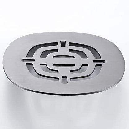 Bropury Easy-to-Install Snap-in Stainless Steel Shower Strainer Shower Drain Grid (Brushed Nickel) - color: Brushed Nickel