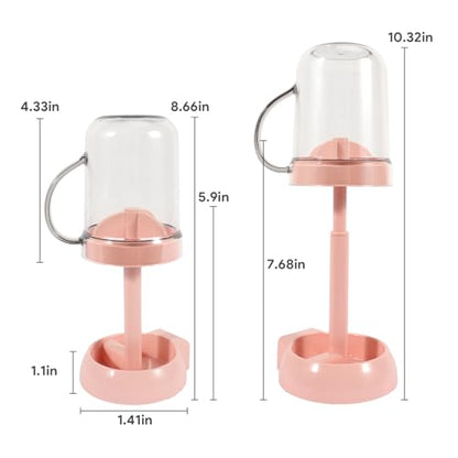 Toothbrush Holder with Cup Cover, 3 Slots Toothpaste Organizer Compatible with Electric Toothbrushes and Conventional Toothbrushes for Bathroom Pink - color: Pink