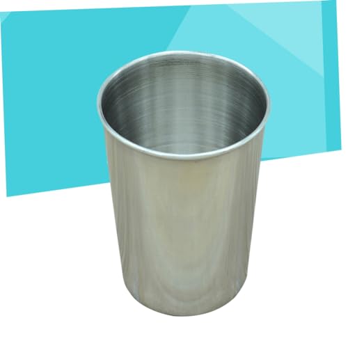 Cabilock 2pcs Stainless Steel Water Tumblers Multi Use Cups for Beverages Juice and Parties Sleek Silver Design Easy to Clean for Home and Travel - size: 6X6cm
