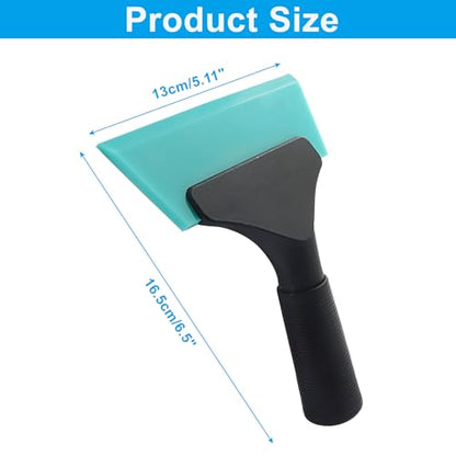 5 Inch Silicone Squeegee, Light Blue | Non Slip Handle, Streak-Free Cleaning, For Car, Glass, Mirror, Shower, Door, Bathroom - color: Light Blue