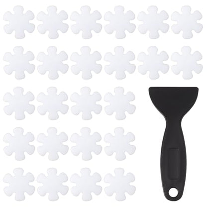 24Pcs Non Slip Bathtub Stickers Clear Safety Strips Bath Tub Stickers with Adhesive Decals Scraper Appliques Peel Prevent Slipping Grips Shower Floor Non Slip Stickers for Bath Tub Stairs Ladders