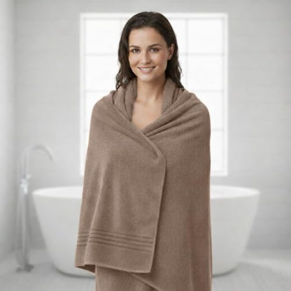 Light Brown Bath Towels for Bathroom, 100% Cotton, Thick, Soft, Luxury Bath Towels Set with 2 Extra Large Bath, 2 Hand, and 4 Washcloths – Plush, Absorbent, and Hotel-Quality Towels for Bathroom & Spa - color: Light Brown