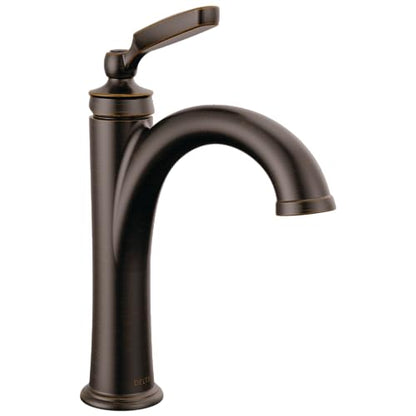 Delta Woodhurst Oil Rubbed Bronze Bathroom Faucet 1 Hole, Single Hole Bathroom Sink Faucet for Vanity, Metal Push-Pop Drain Assembly, Venetian Bronze 532-RBMPU-DST - color: Venetian Bronze