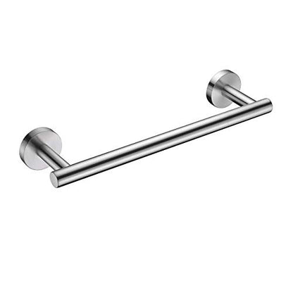 Nolimas 12 Inch Bath Hand Towel Bar SUS 304 Stainless Steel Towel Rod Rack Holder Round Wall Mounted Suit for Kitchen, Bathroom,Living Room&Toilet, Anti Rust Brushed Nickel - color: Brushed Nickel, size: 12inch