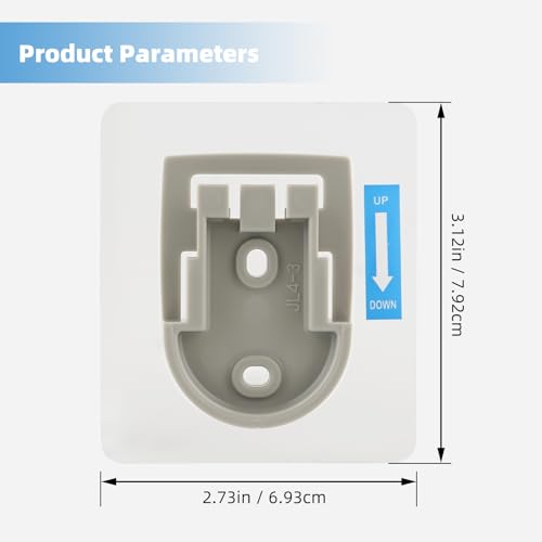 Hibbent 2 PCS Wall Mounted Replacement Sticky Pads, Adhesive Replacement for Bathroom Shower Head Holder, No Drilling Hook Strong Transparent Adhesive Strip for Handheld Shower Holder