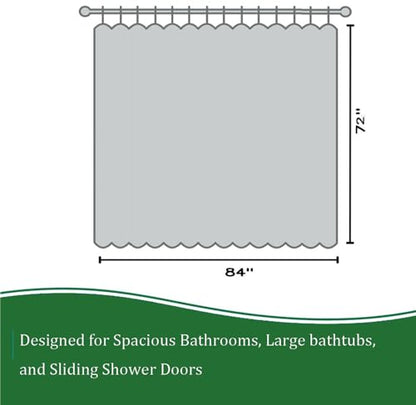 Extra Wide Plastic Shower Curtain Liner 84 x 72 Inch with 6 Magnets, Clear Heavy Duty Weighted Wide Shower Liner for Bathroom, Waterproof, No Smell with 14 Rustproof Grommets - color: 8g-clear, size: 84"W x 72"L (Pack of 1)