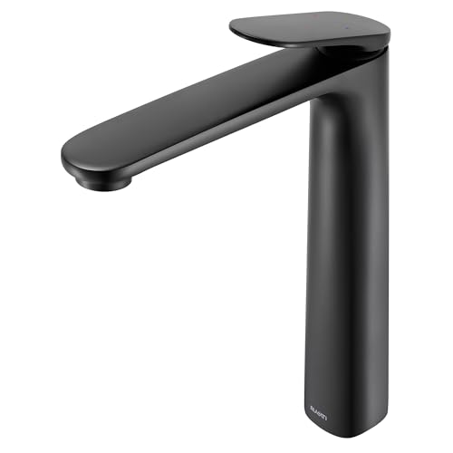 Ruvati Este Single Handle Lever Tall Vessel Faucet Modern Bathroom Vanity in Matte Black - RVF5136MB - color: Matte Black