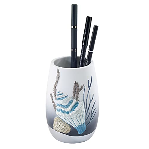 Avanti Linens - Tumbler, Countertop Organizer, Sealife Inspired Bathroom Decor (Blue Lagoon Collection) - size: Tumbler