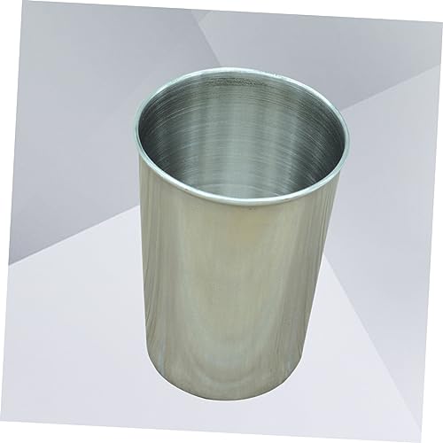 VALICLUD 2pcs Stainless Steel Cups Bathroom Toothbrush Tumbler Beverage Cup Silver Versatile Drinkware for Water Juice More Easy to Clean - size: 6X6cm