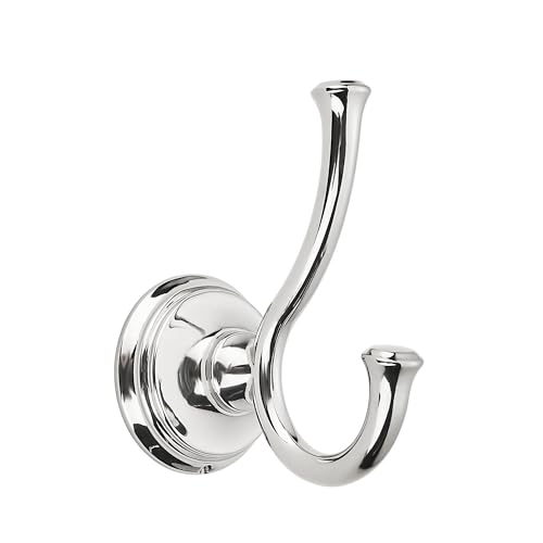 TUNNY Towel Hook Bathroom-2 Pack Polished Nickel(PVD-Nickel) Double Robe/Towel Hook Wall Mounted Hook for Bathroom Bedroom Kitchen - color: PVD-Nickel