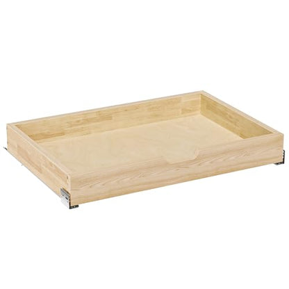 Pull Out Cabinet Organizer, 31.5 in W x 21 in D Solid Wood Slide Out Drawer, Soft Close Sliding Shelf, Bottom or Side Mount for Kitchen Pantry Bathroom, Fits 32.5 in Cabinet Opening - size: 31½” W × 4"H x 21” D
