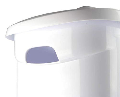 Sterilite Ultra Wheeled Laundry Hamper with Lid, Handle and Wheels for Easy Rolling of Clothes to and from the Laundry Room, Plastic, White, 1-Pack, Portable