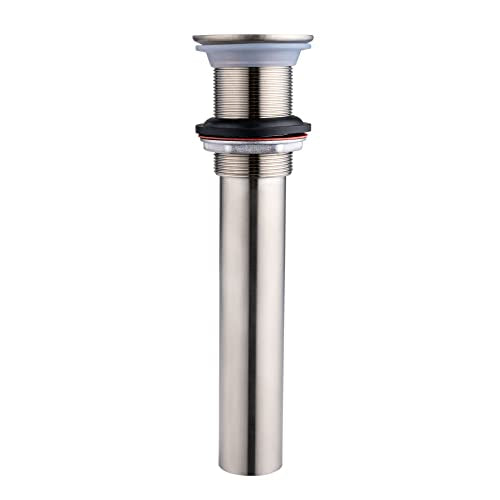 Grid Drain Strainer Assembly Without Overflow for Bathroom Sink, C.O. Plug Grid Lavatory Drain, Bathroom Sink Grid Strainer by Artiwell, Brushed Nickel - color: Brushed Nickel, style: Without Overflow