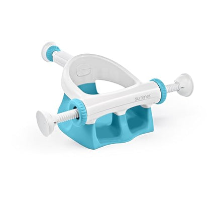 Ingenuity My Bath Seat for Sit-Up Baby Bathing, Sure & Secure Suction Cups, ASTM Safety Tested & Approved, Backrest for Assisted Sitting, Easy Setup & Storage, Aqua - color: Aqua