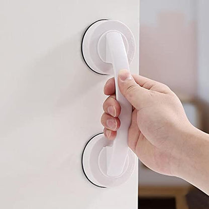 Glass Handle, Suction Cup Handle, Suitable for Bathroom Sliding Door, Cabinet, Terrace Sliding Door, Shower Handrail. No Hole Punching - color: Large white