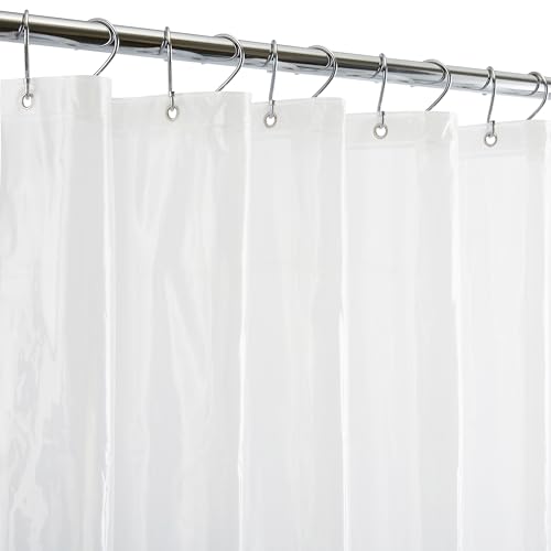 Bath Bliss Heavy Duty Shower Curtain Liner, 3 Magnet Hem, White - color: White