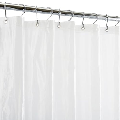 Bath Bliss Heavy Duty Shower Curtain Liner, 3 Magnet Hem, White - color: White