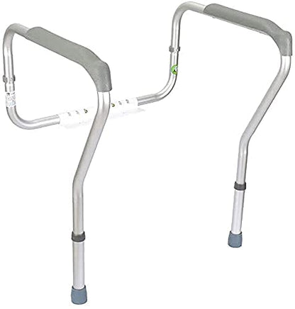 Grab Bars Toilet Grab Bars Free Standing Toilet Safety Surround Frame Chair Adjustable Aluminum Alloy Bathroom Anti-Slip Rail Handrail for Elderly Pregnant Disabled