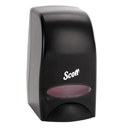 Scott Professional High-Capacity Skin Care Dispenser, Black (92145) | Manual Dispensing, Wall Mounted, 1.0 L Capacity, High-Capacity Design, Compatible with Scott Skin Care Refills