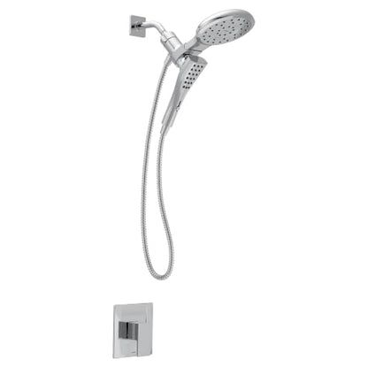 Moen Revyl Chrome Single-Handle 6-Spray Tub and Shower Faucet with Valve, 7-Inch Showerhead and Magnetix Handheld Showerhead, 82772