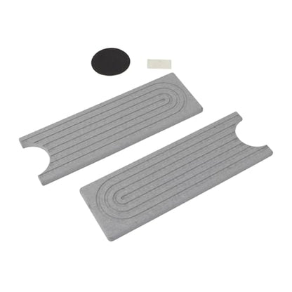 Aramox Diatomite Faucet Mat, Fast Drying Absorbent Pad with Sanding Tool, Light Gray, 23.6x3.9 Inch, for Kitchen Bathroom RV Countertop - color: Light Gray