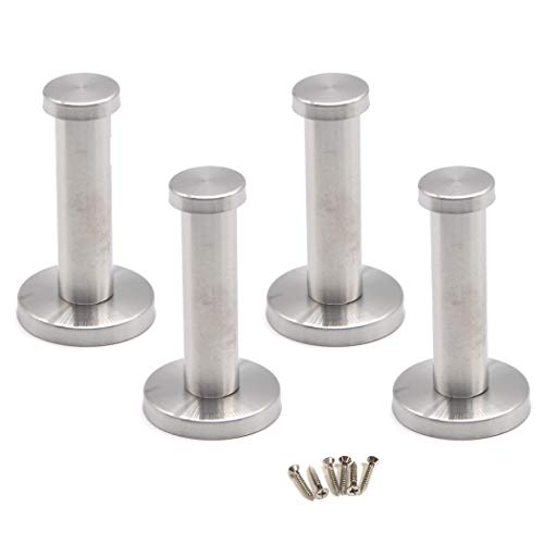 Stainless Steel Wall Mount Single Coat Hook Heavy Duty Towel Hook for Living Room,Bathroom Robe Hook with Screws(4PCS) - color: Small