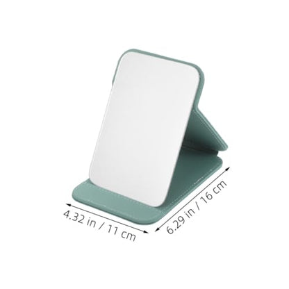 2pcs Portable Makeup Mirrors with Foldable Stand Small Desktop Vanity Mirrors for Travel Dorm Bathroom Countertop Use