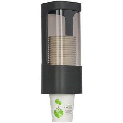 Cup Dispenser, Water Cooler Cup Dispenser for 3oz-5oz Disposable Cups-Black | Bathroom Cup Holder, Plastic Paper Cup Dispenser with Adhesive/Screw Mount for Office, Hospital, Bathroom - color: Black