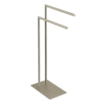 Kingston SCC8328 Pedestal 2-Tier Towel Rack, Brushed Nickel - color: Brushed Nickel