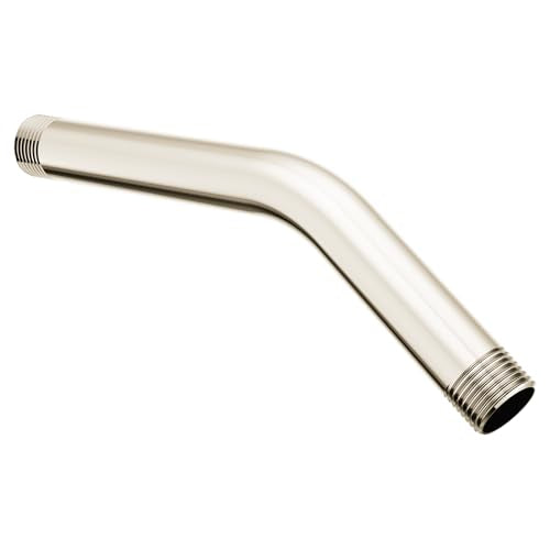 Moen 123815NL Standard Shower Arm with 1/2-Inch Universal Threads, 8-Inch, Polished Nickel - color: Polished Nickel, size: 8 Inch