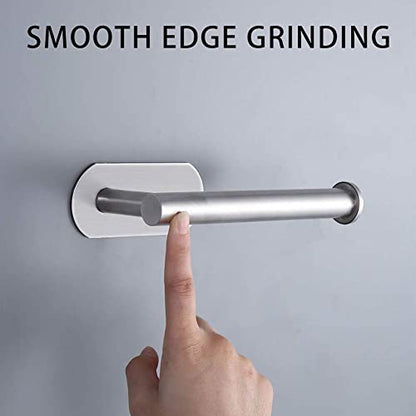 DGWHYC 3M Self-Adhesive Toilet Paper Holder No Drilling, SUS 304 Stainless Steel Brushed Nickel Wall Mounted Tissue Roll Holder for Bathroom, RV, Kitchen, Easy Install, Rust-Proof (DG-TPA22 Silver) - color: Silver