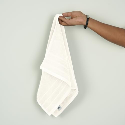 6 Piece Hand Towels Set 16 x 28 Inches, Cream | 100% Cotton, Lighter Weight, Quick to Dry, 16 x 28 Inches, Super Soft & Absorbent, Perfect for Bathroom & Kitchen - color: Cream