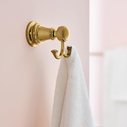 Moen YB8403BG Weymouth Double Robe Hook, Brushed Gold - color: Brushed Gold